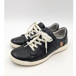 Josef Seibel Caren 01 Women's Black Leather Sneaker Shoes Size US5.5 EU36